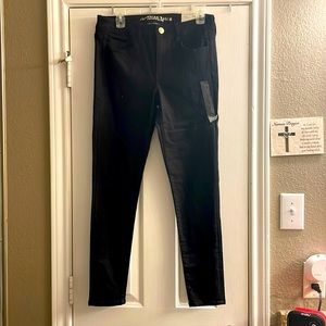 New Black American Eagle Outfitters Super Skinny Stretch Jeans Sz 10